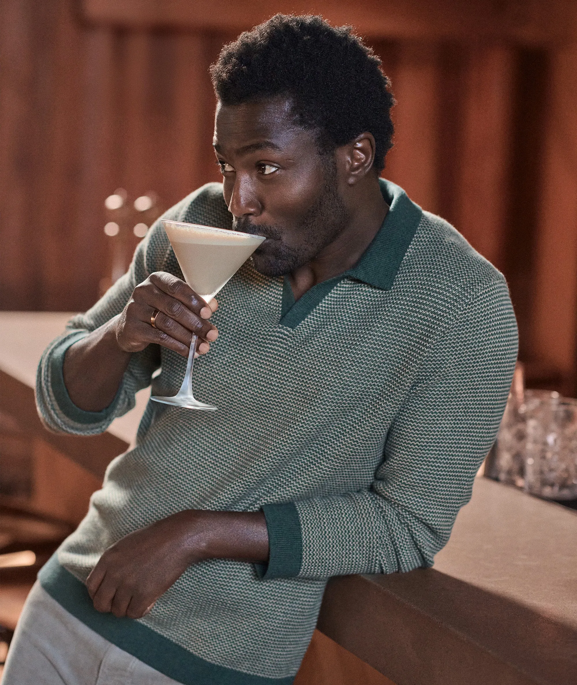 Liam Long Sleeve Sweater Polo sold by Marine Layer product image thumbnail 3