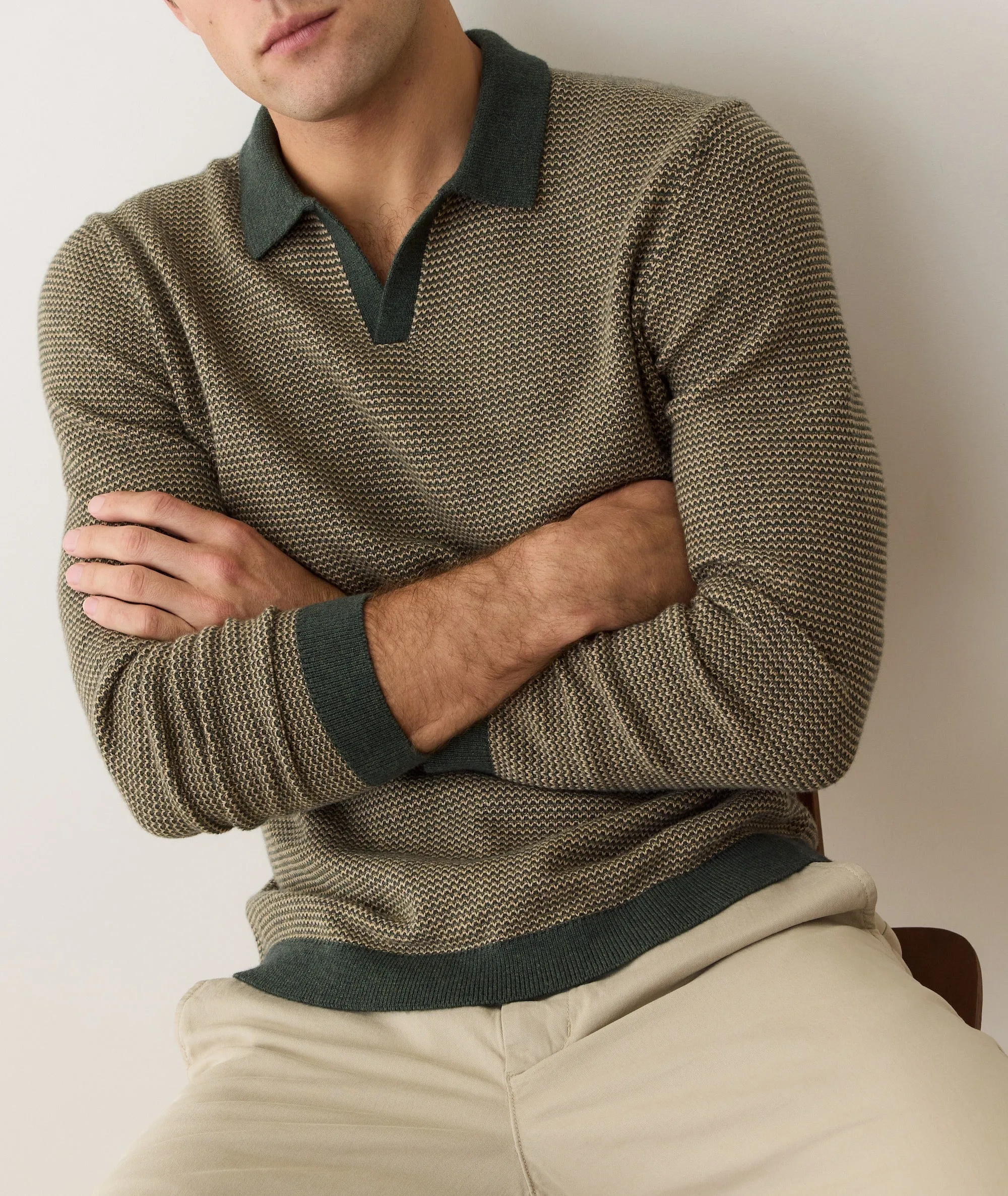 Liam Long Sleeve Sweater Polo sold by Marine Layer product image thumbnail 5