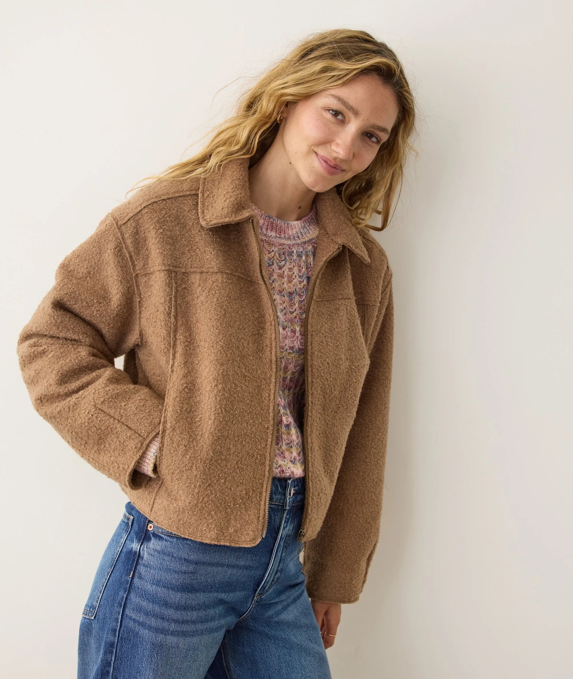 Sloane Boucle Crop Jacket sold by Marine Layer product image thumbnail 2