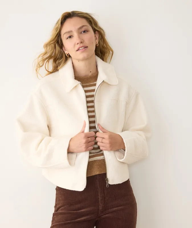 Sloane Boucle Crop Jacket sold by Marine Layer