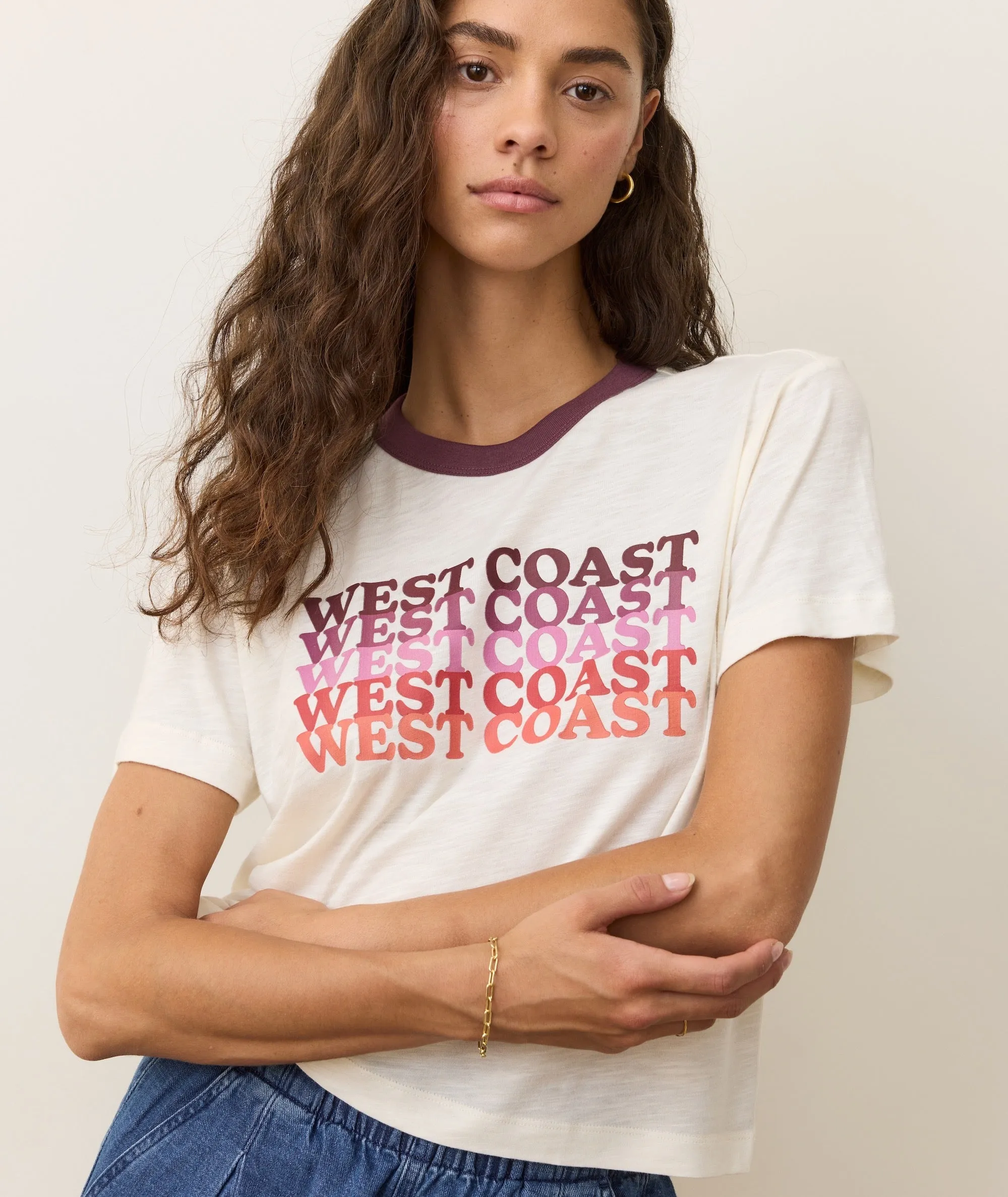 Graphic Cropped Tee sold by Marine Layer product image thumbnail 2