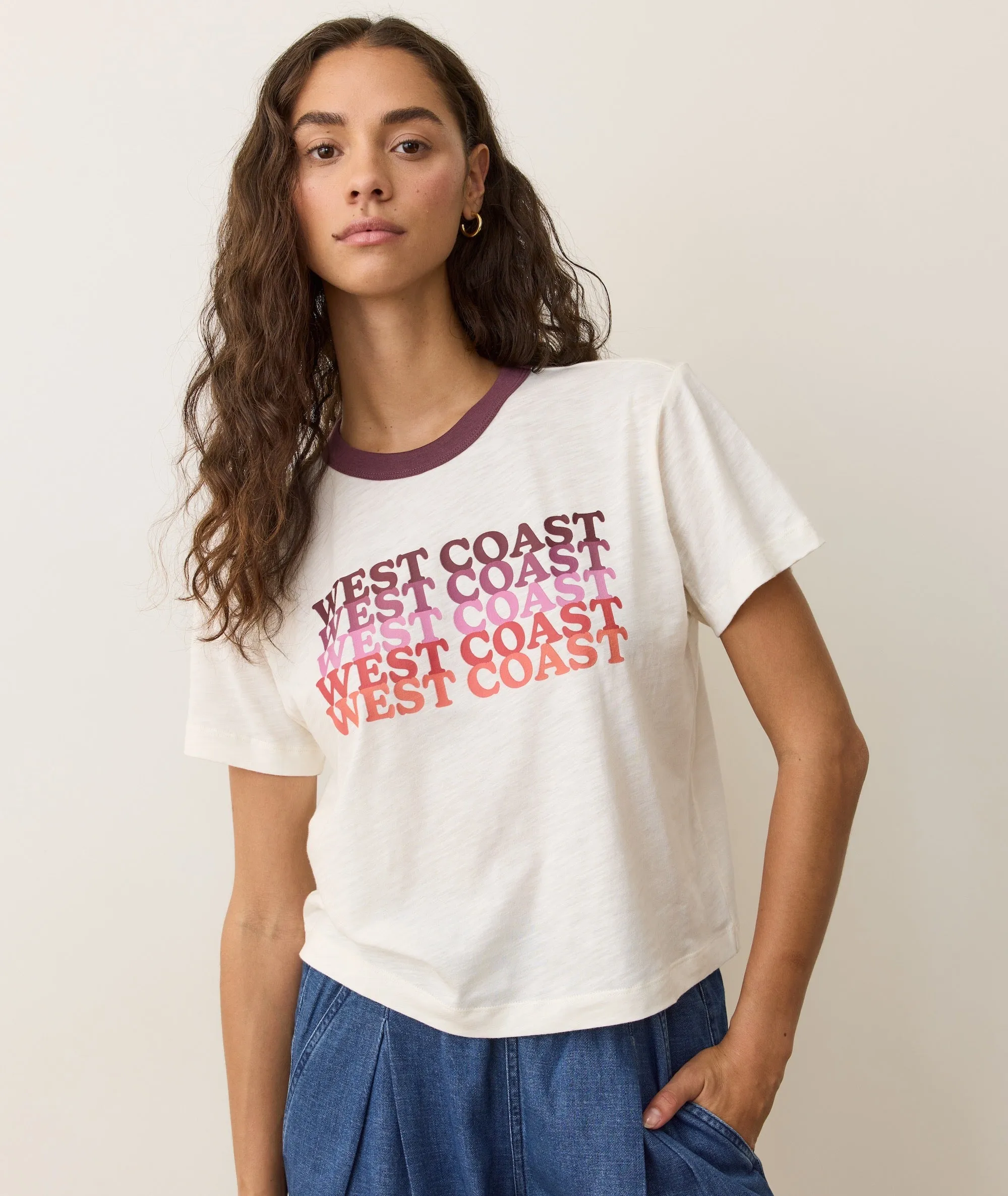 Graphic Cropped Tee sold by Marine Layer product image thumbnail 5