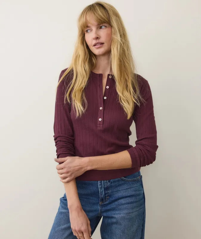 Lexi Pointelle Henley made by Marine Layer