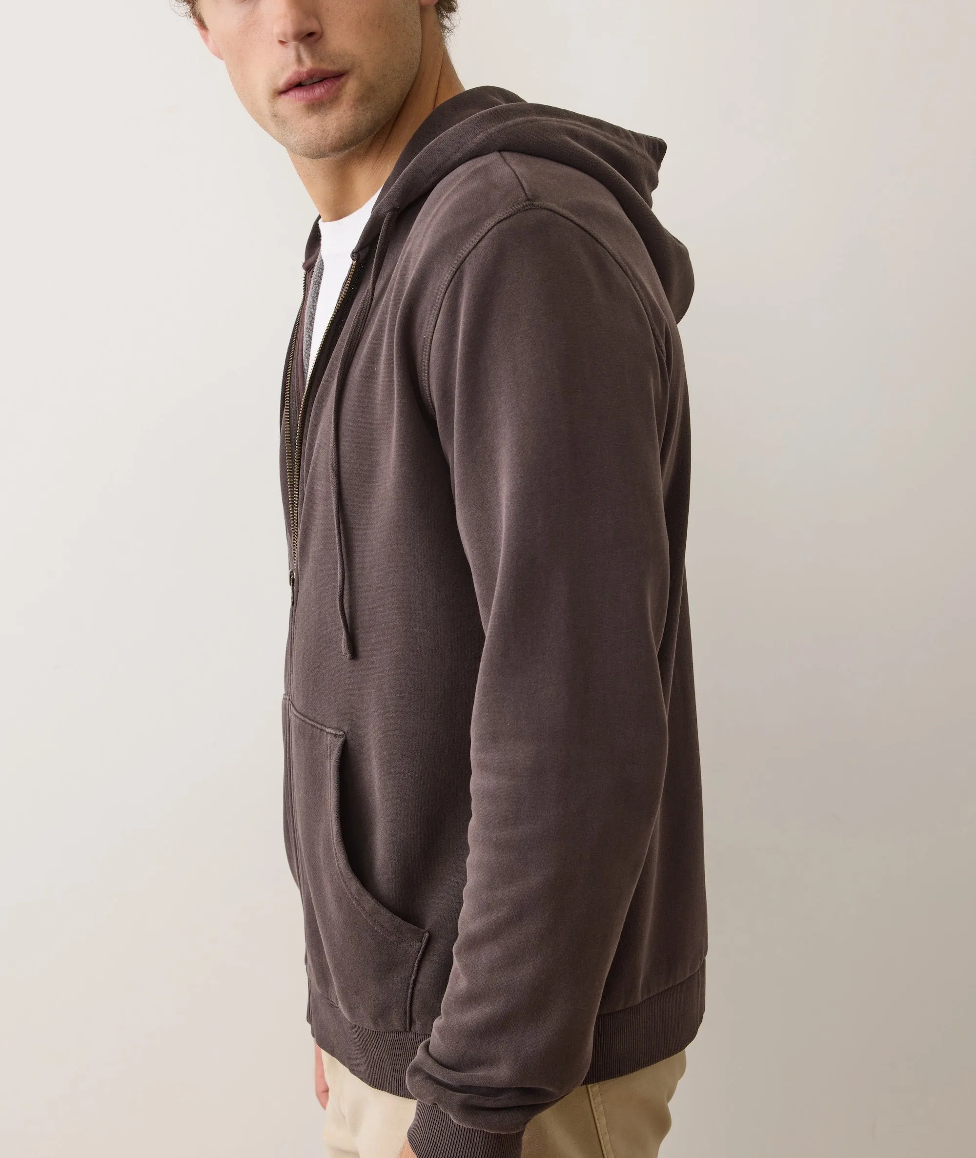 Cloud 9 Fleece Full Zip Hoodie sold by Marine Layer product image thumbnail 3