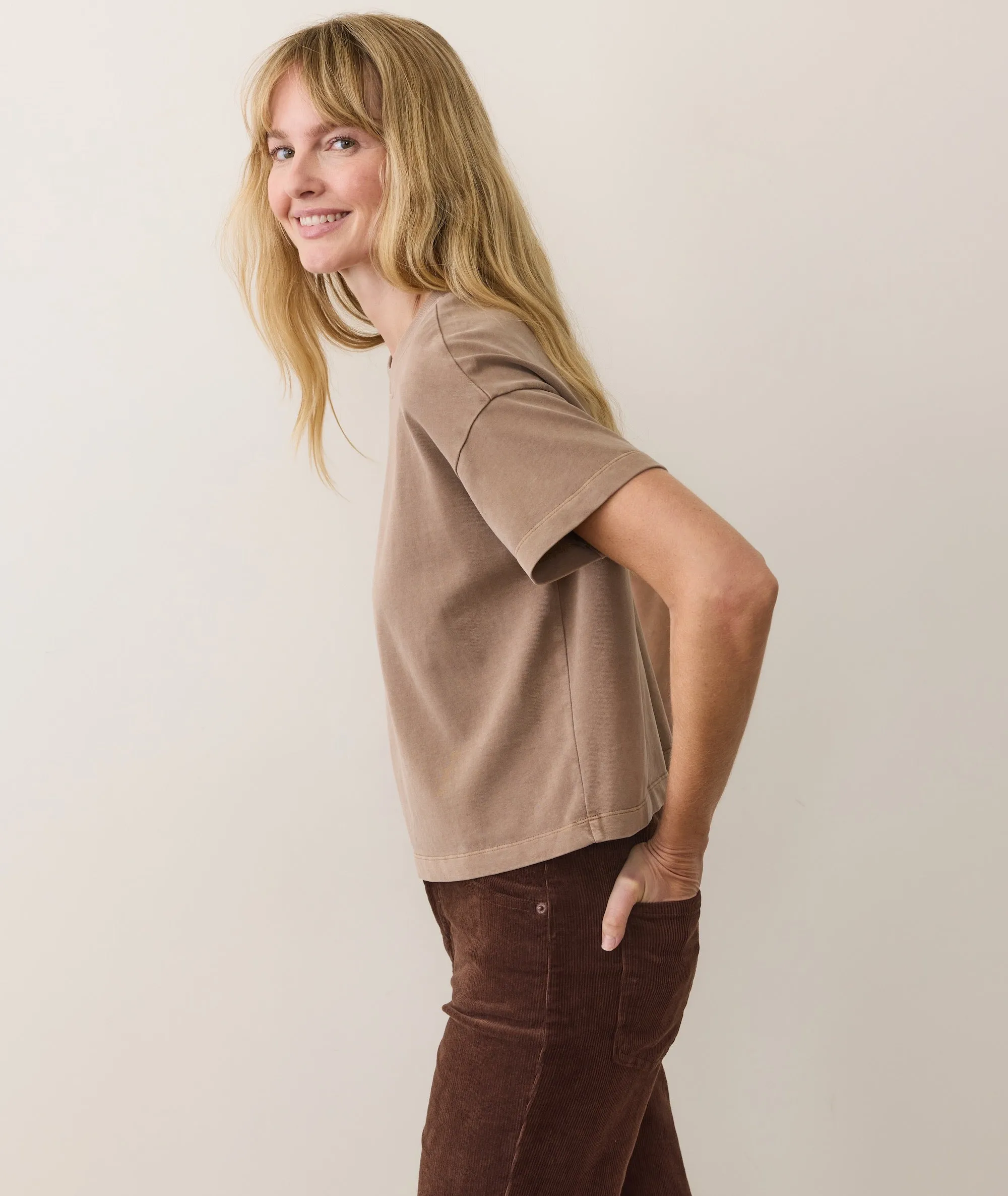 Luxe Sueded Tee sold by Marine Layer