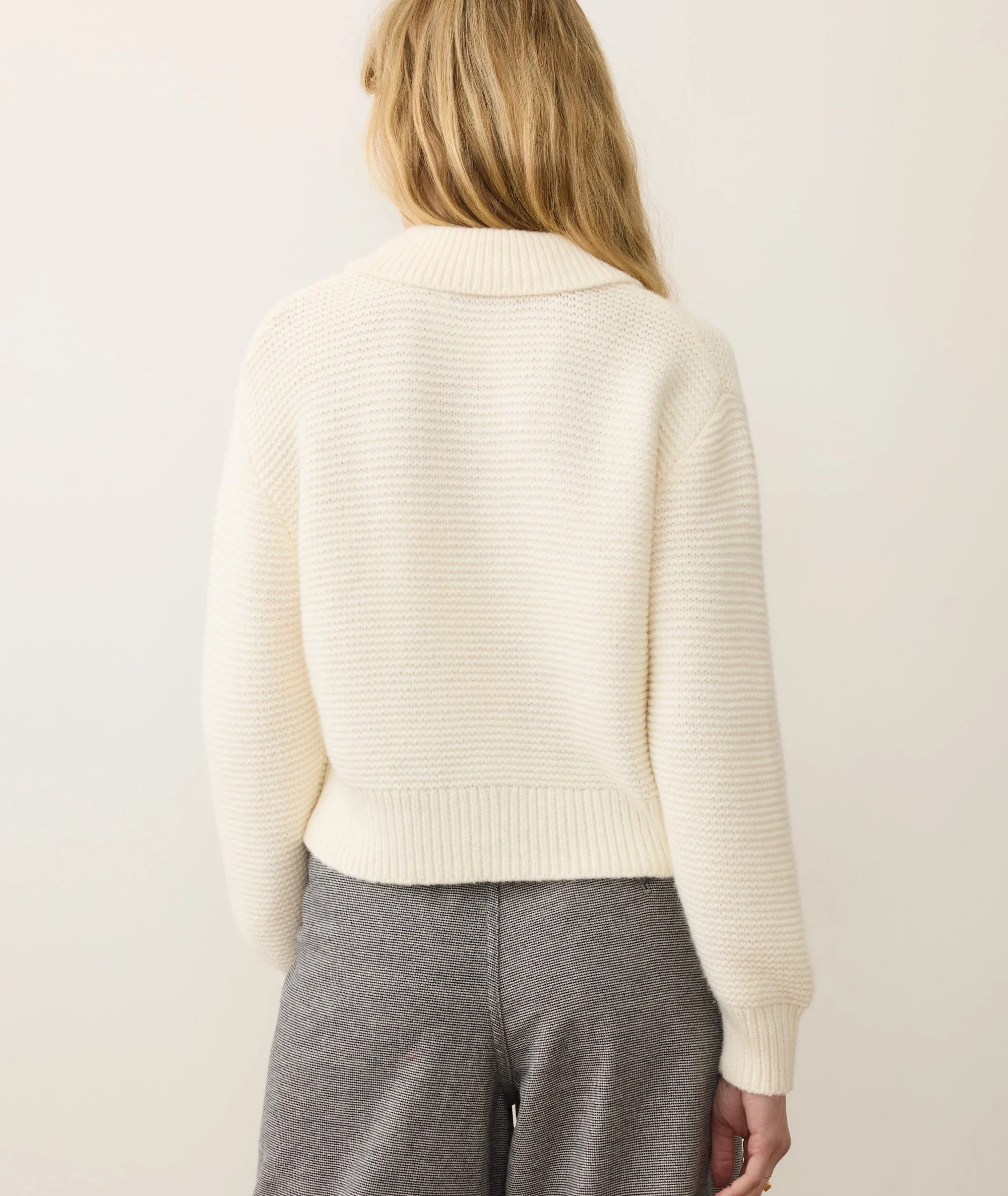 Everly Cable Knit Sweater Polo sold by Marine Layer product image thumbnail 3