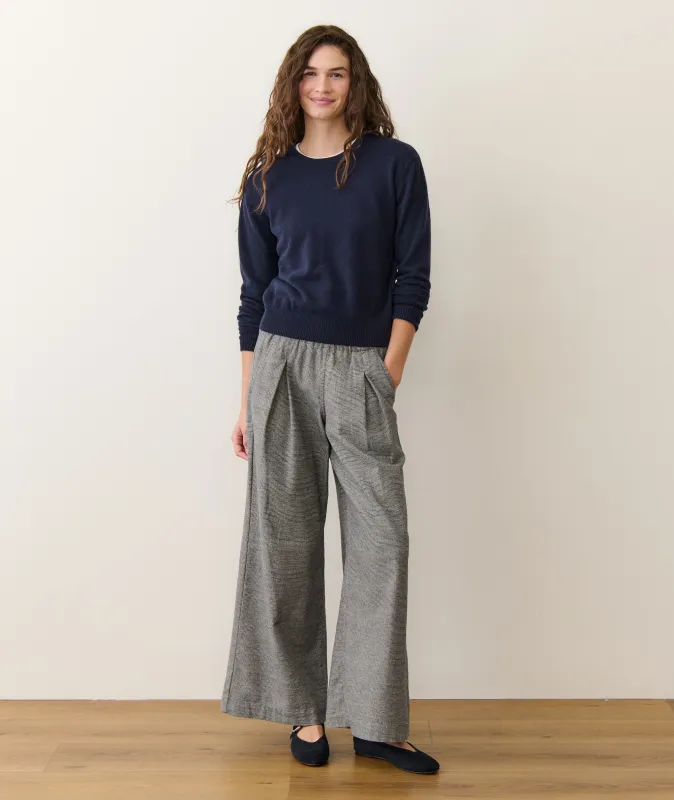 Allison Pleated Wide Leg Trouser sold by Marine Layer