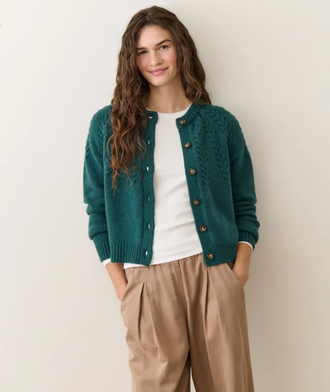 Everly Cable Knit Cardigan sold by Marine Layer