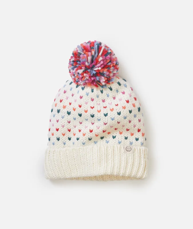 Rainbow Pom Beanie sold by Marine Layer