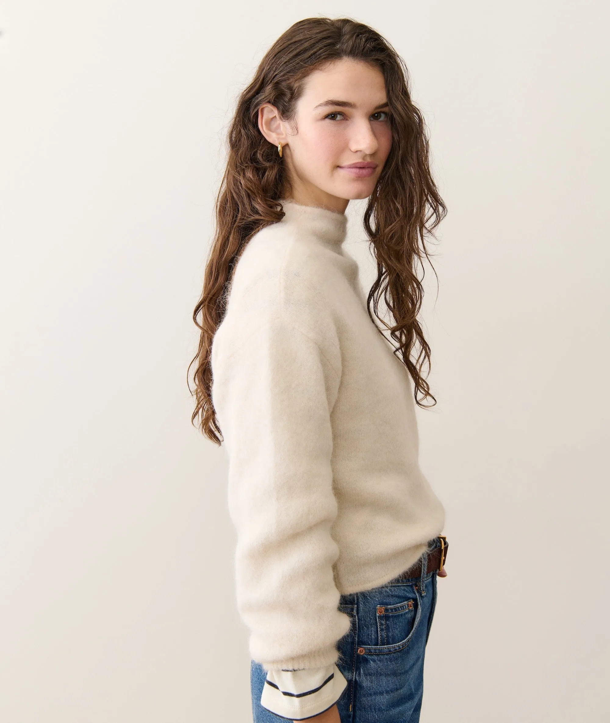 Suri Alpaca Mock Neck Sweater sold by Marine Layer product image thumbnail 3