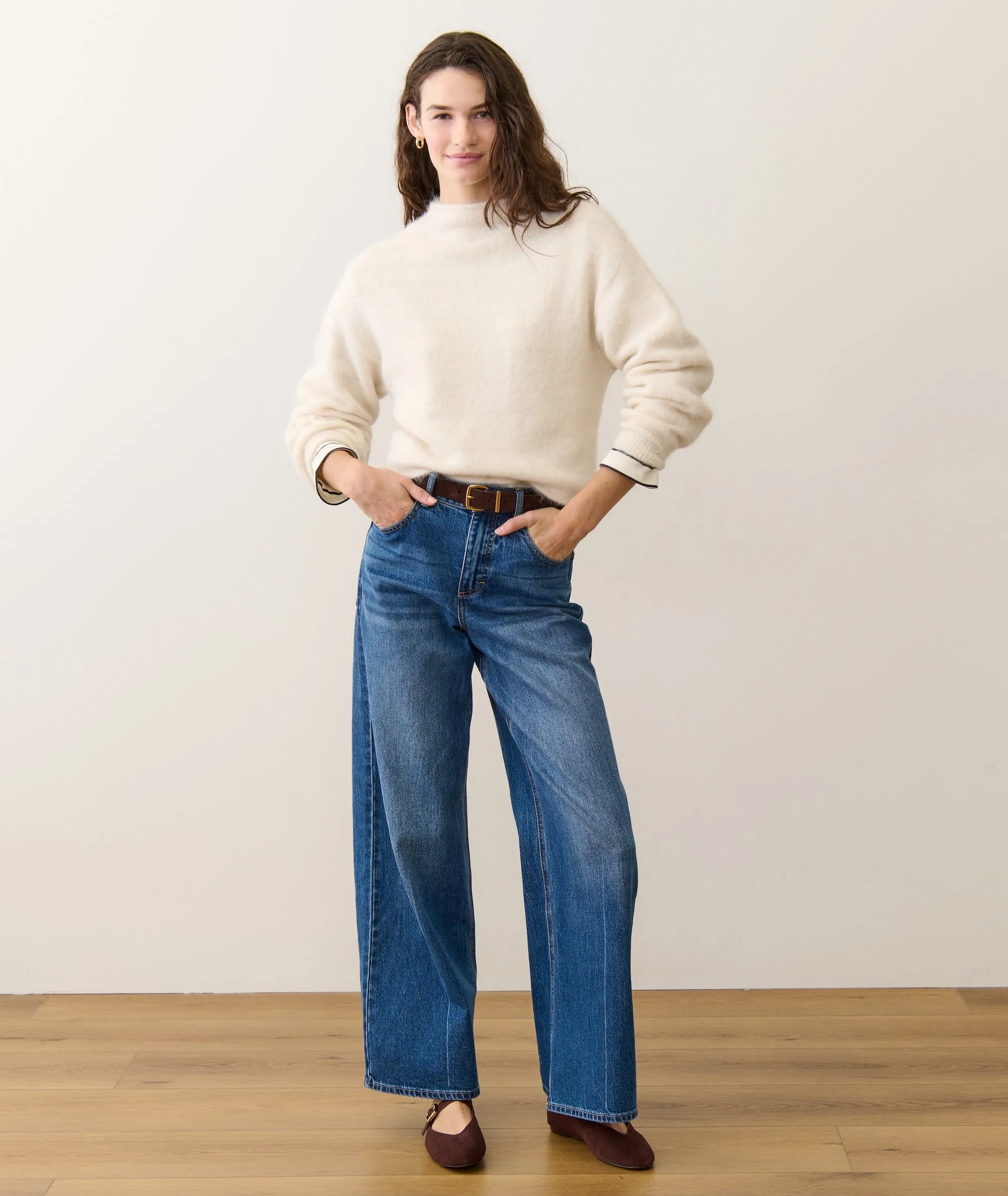 Suri Alpaca Mock Neck Sweater sold by Marine Layer product image thumbnail 4
