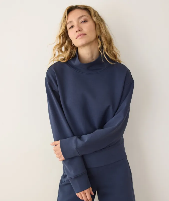 Nova Mock Neck Sweatshirt sold by Marine Layer