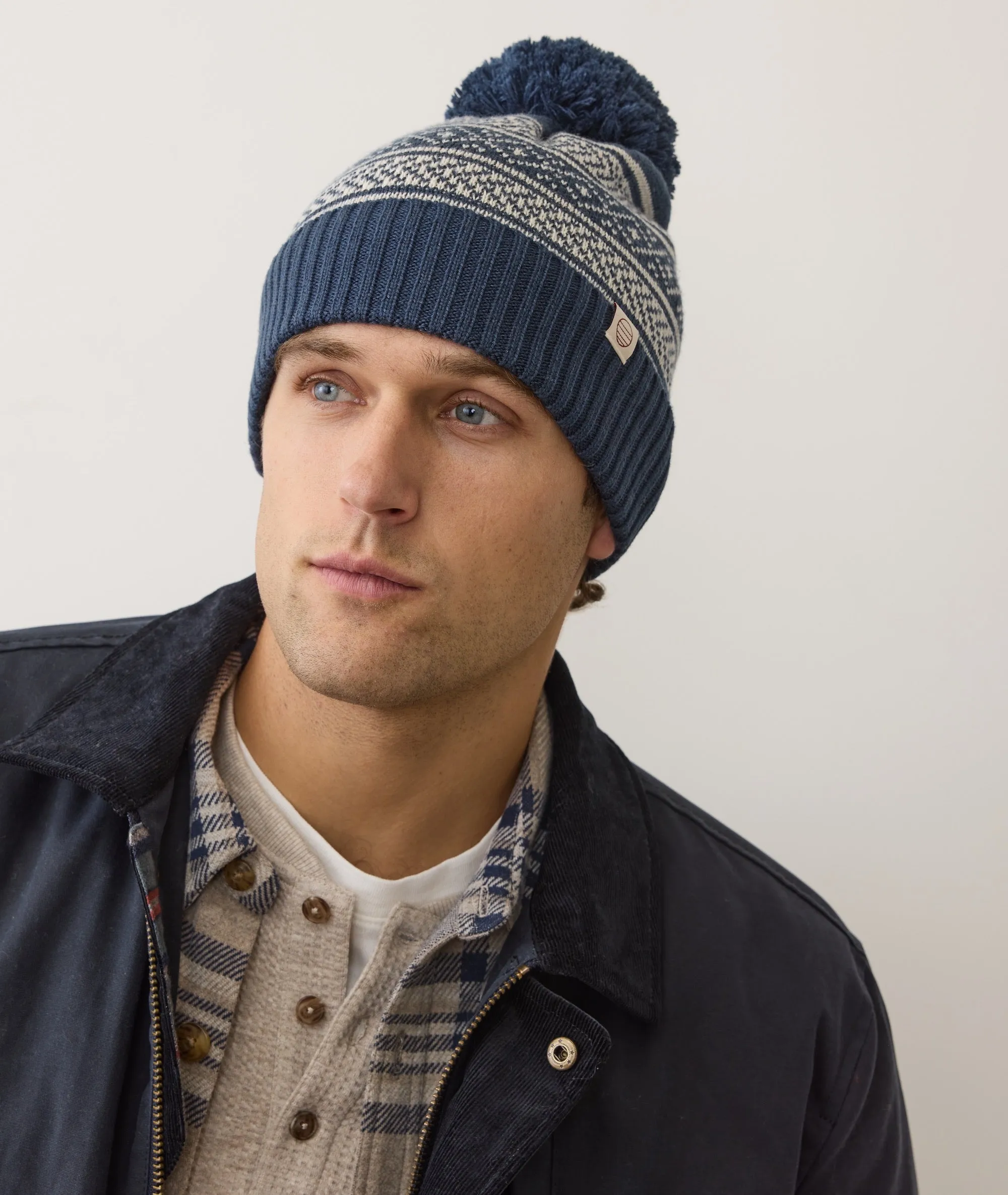 Fair Isle Pom Beanie sold by Marine Layer product image thumbnail 2