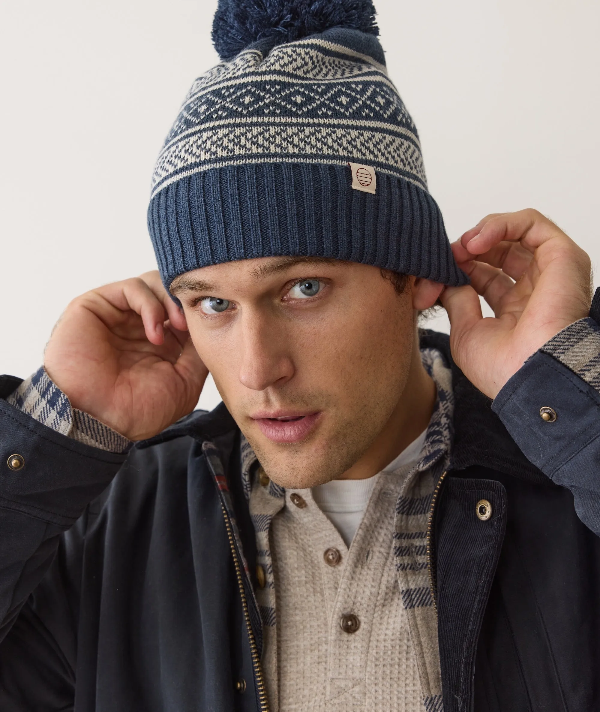 Fair Isle Pom Beanie sold by Marine Layer product image thumbnail 3