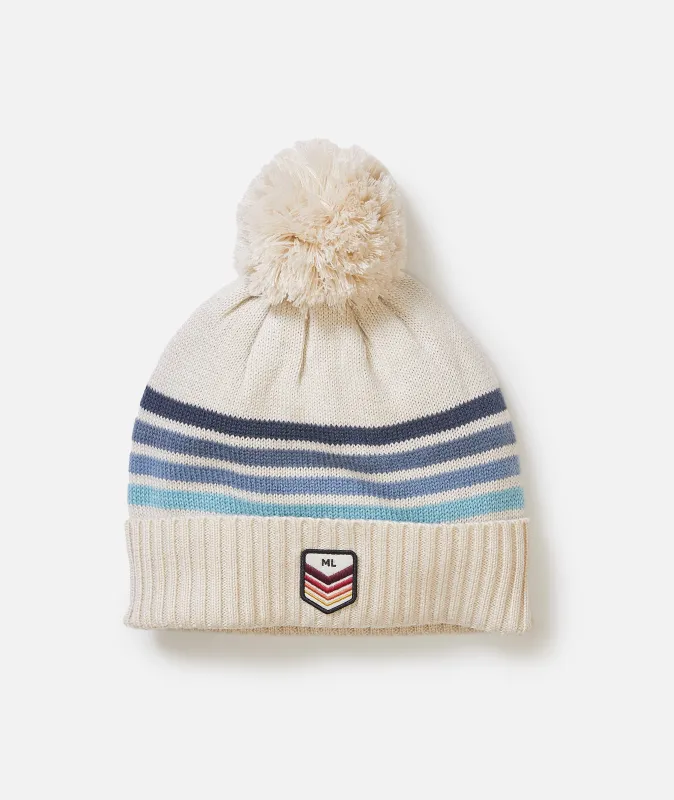 Stripe Pom Beanie sold by Marine Layer