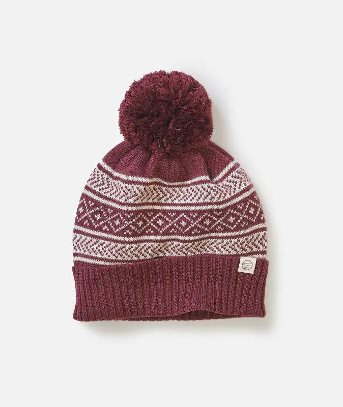 Fair Isle Pom Beanie sold by Marine Layer