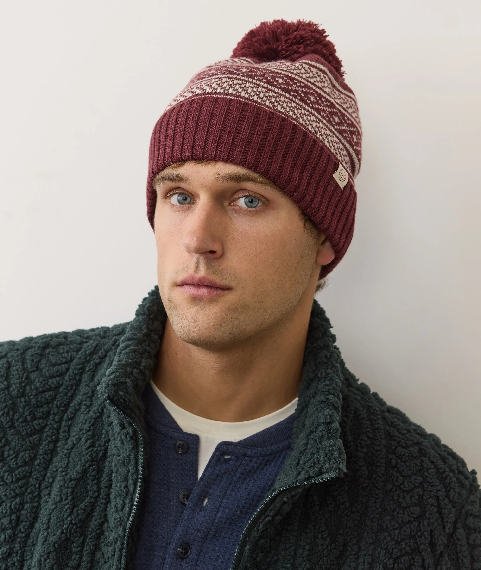 Fair Isle Pom Beanie sold by Marine Layer product image thumbnail 3