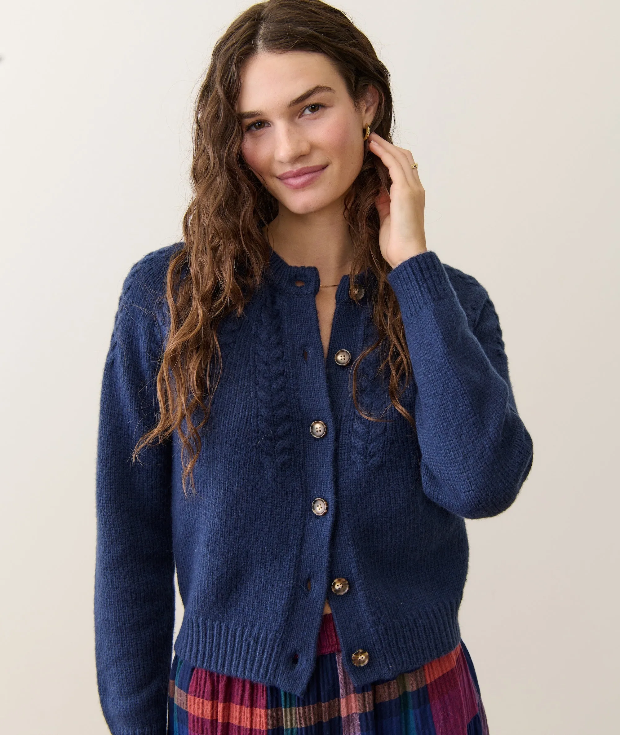Everly Cable Knit Cardigan sold by Marine Layer
