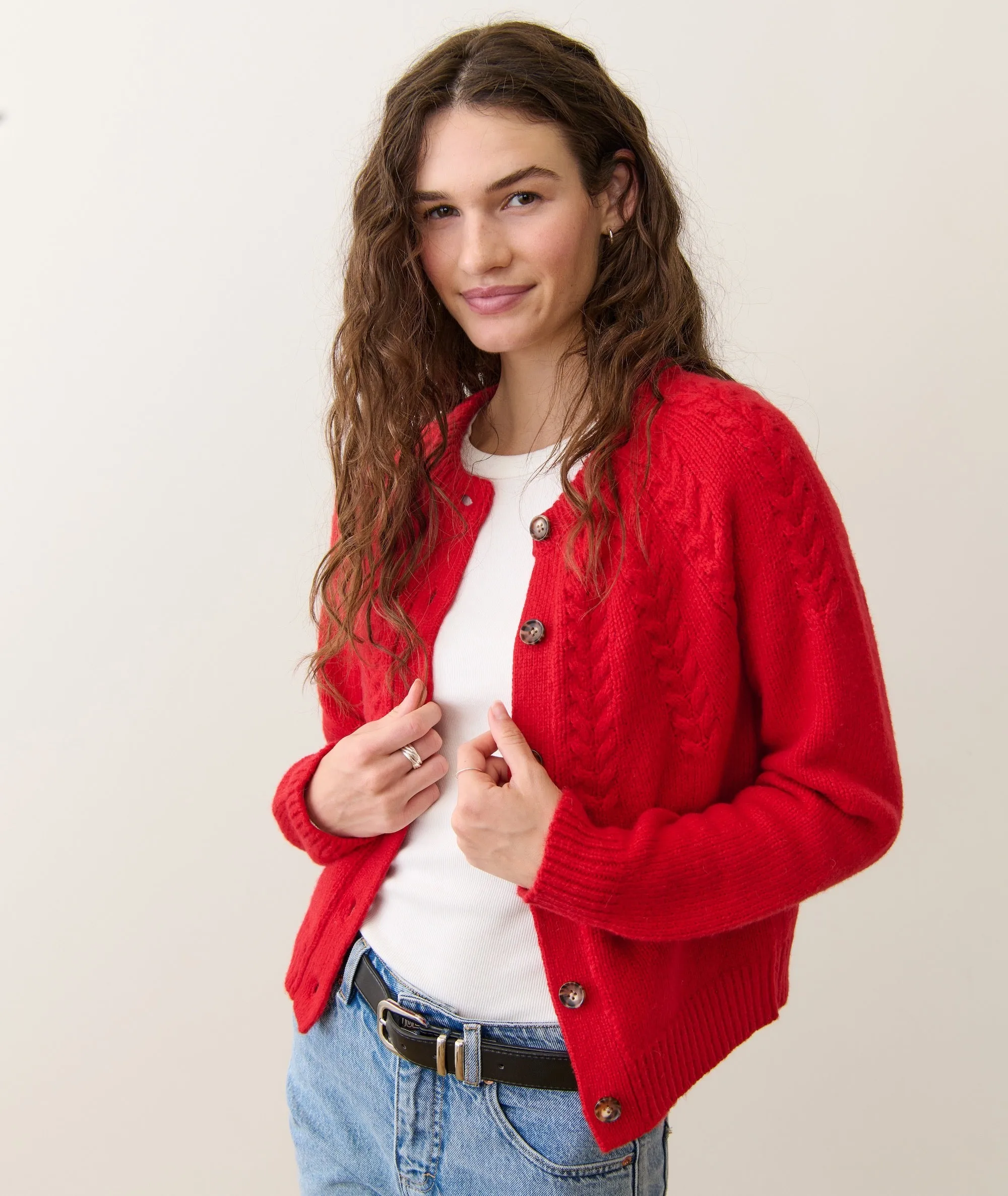 Everly Cable Knit Cardigan sold by Marine Layer product image thumbnail 5