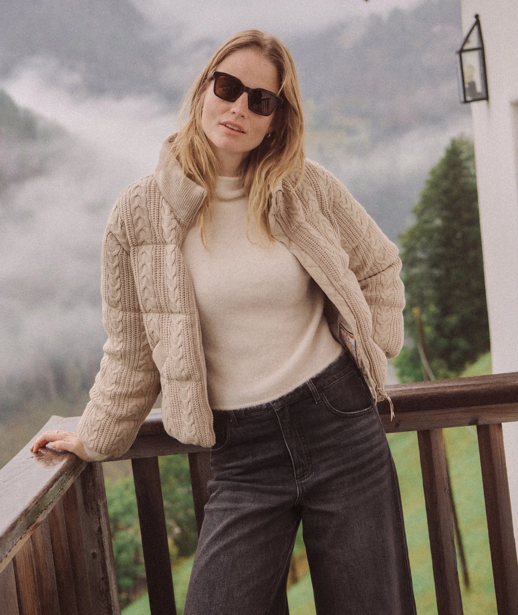 Alba Cable Knit Puffer sold by Marine Layer product image thumbnail 2