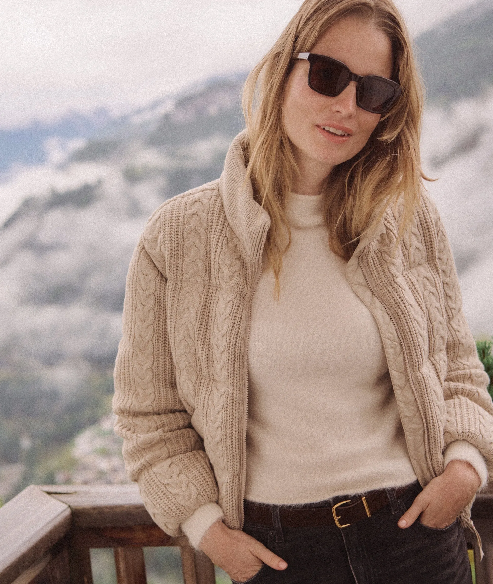 Alba Cable Knit Puffer sold by Marine Layer product image thumbnail 5