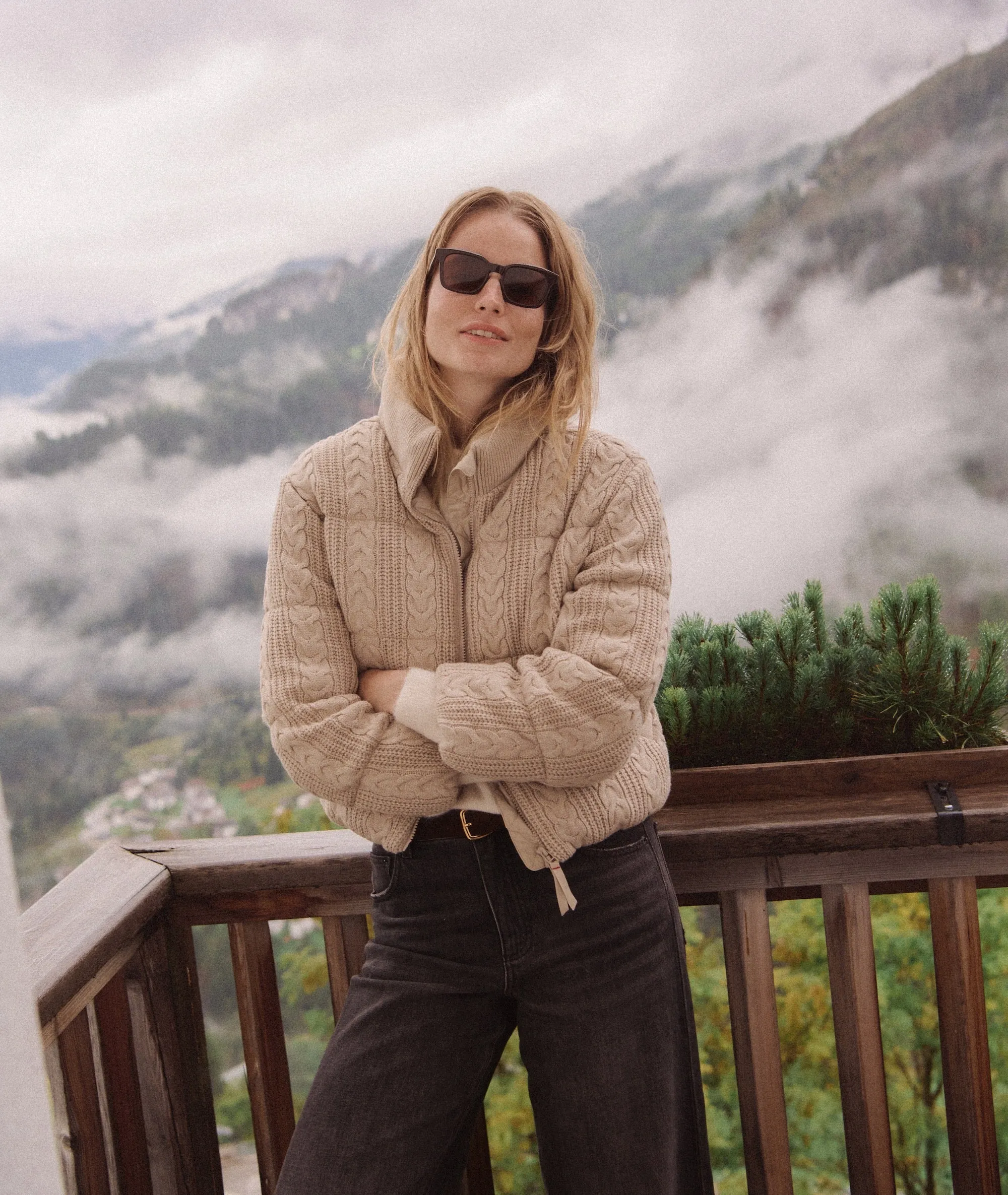 Alba Cable Knit Puffer sold by Marine Layer product image thumbnail 3