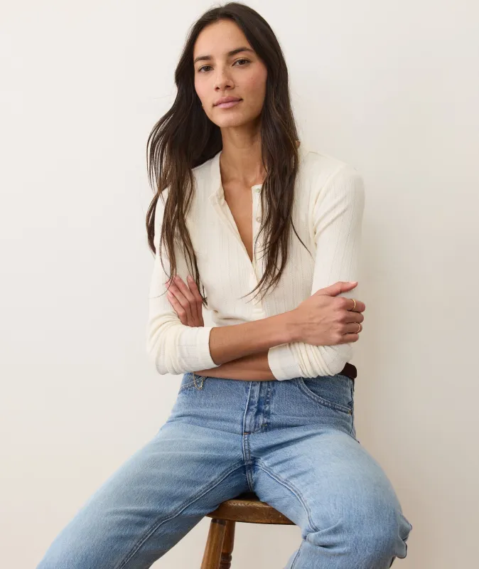 Lexi Pointelle Henley made by Marine Layer
