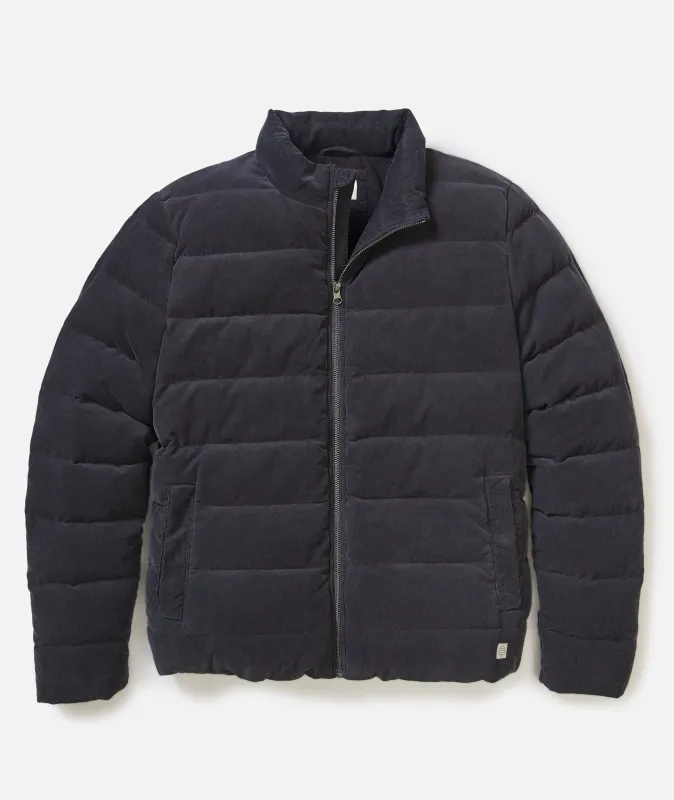 Palisades Cord Puffer Jacket sold by Marine Layer