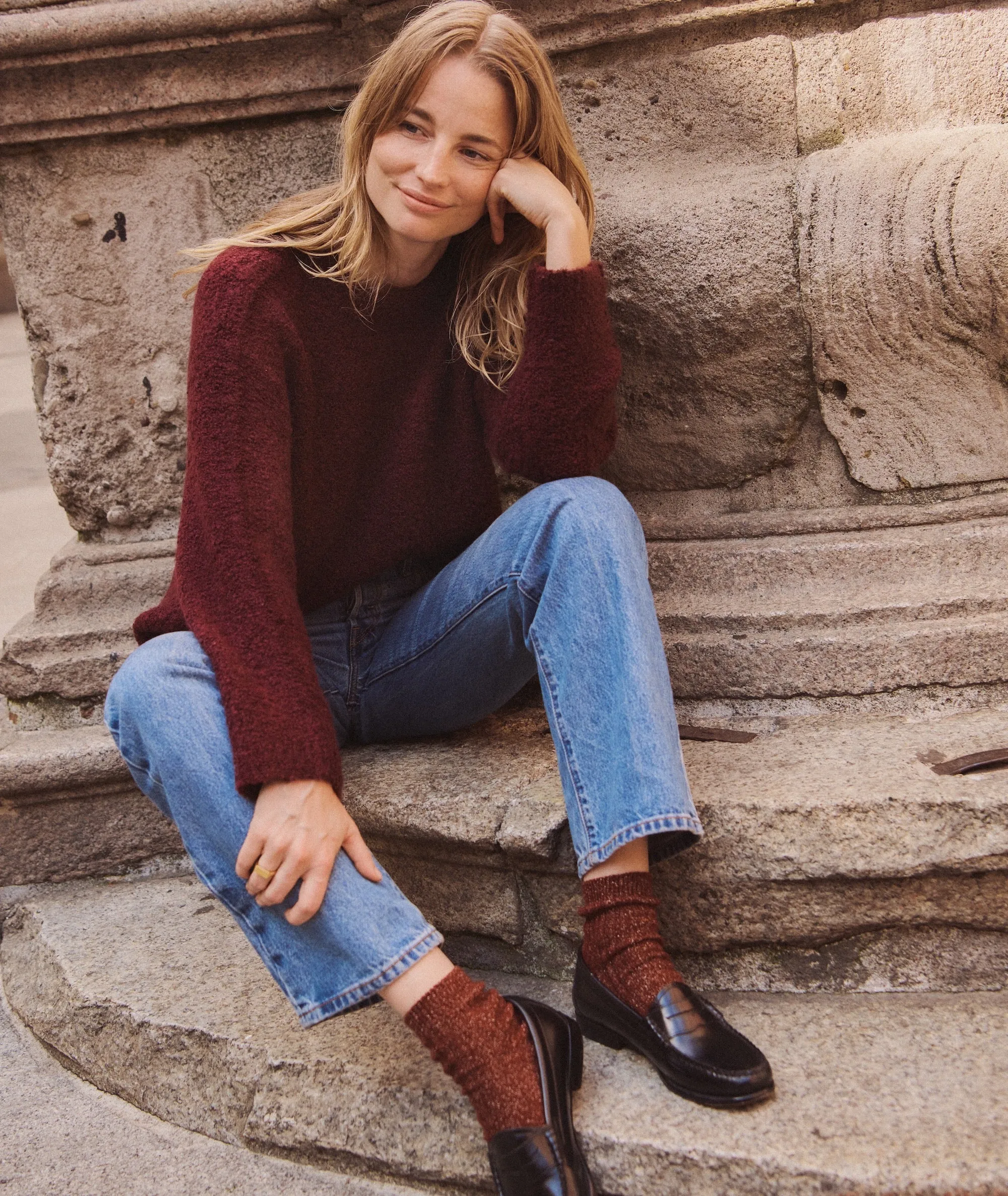 Elena Bouclé Oversized Sweater sold by Marine Layer product image thumbnail 4