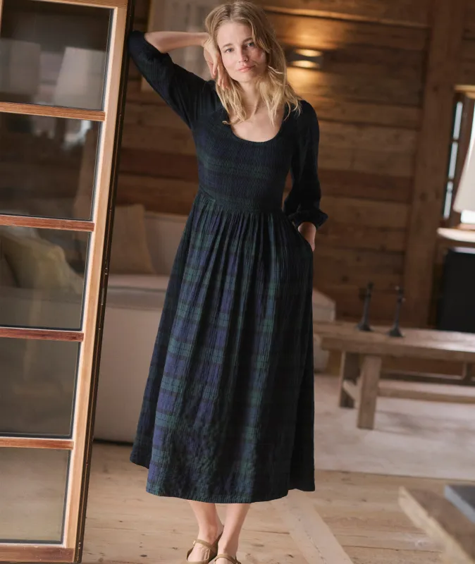 Mari Smocked Dress sold by Marine Layer