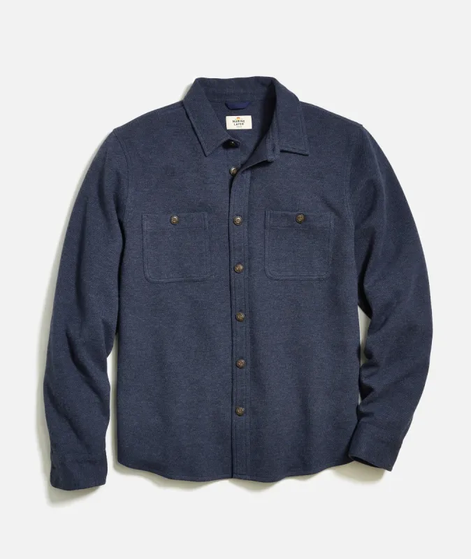 Pacifica Stretch Twill Overshirt sold by Marine Layer