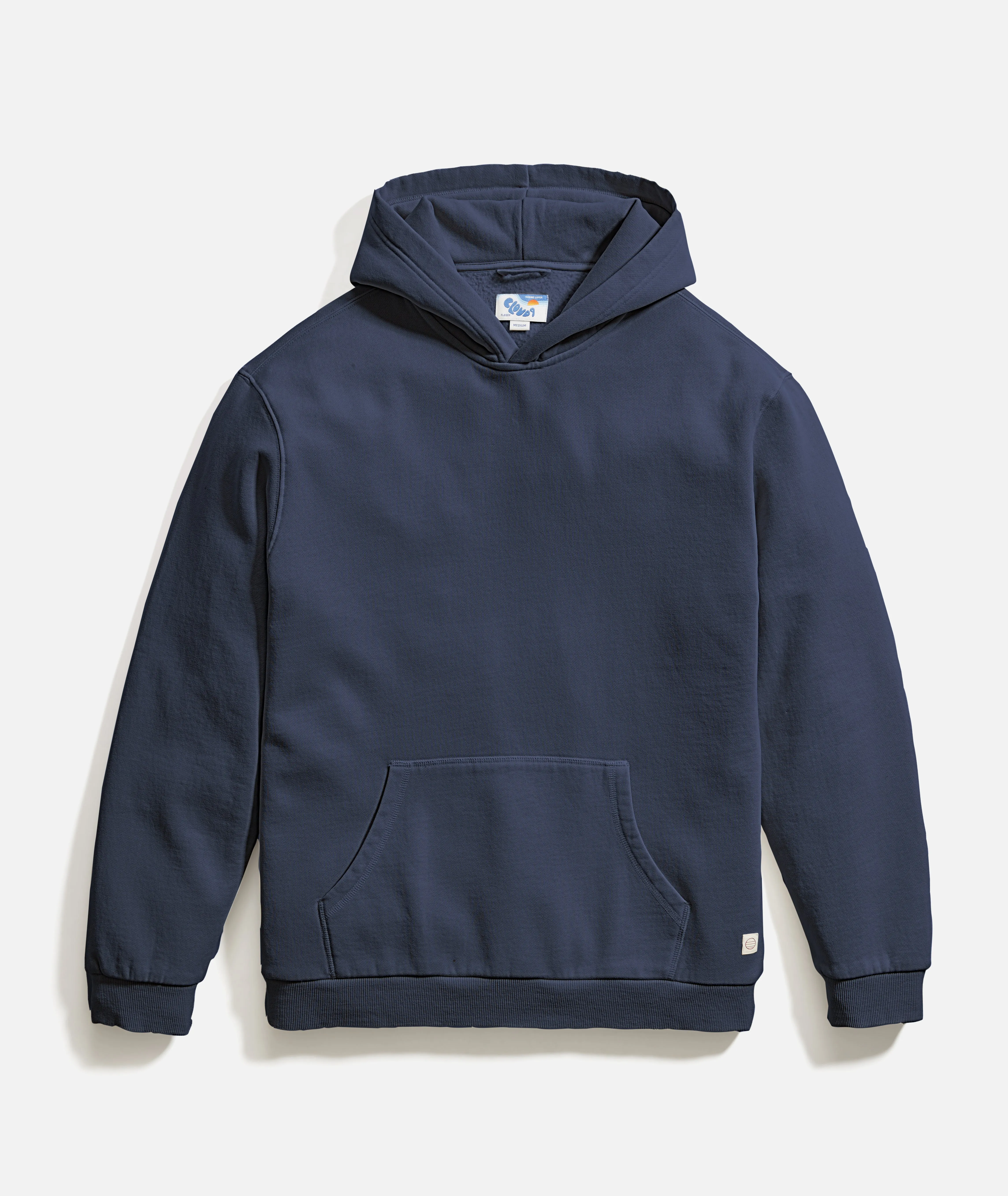 Men's Cloud 9 Fleece Relaxed Hoodie in Mood Indigo sold by Marine Layer