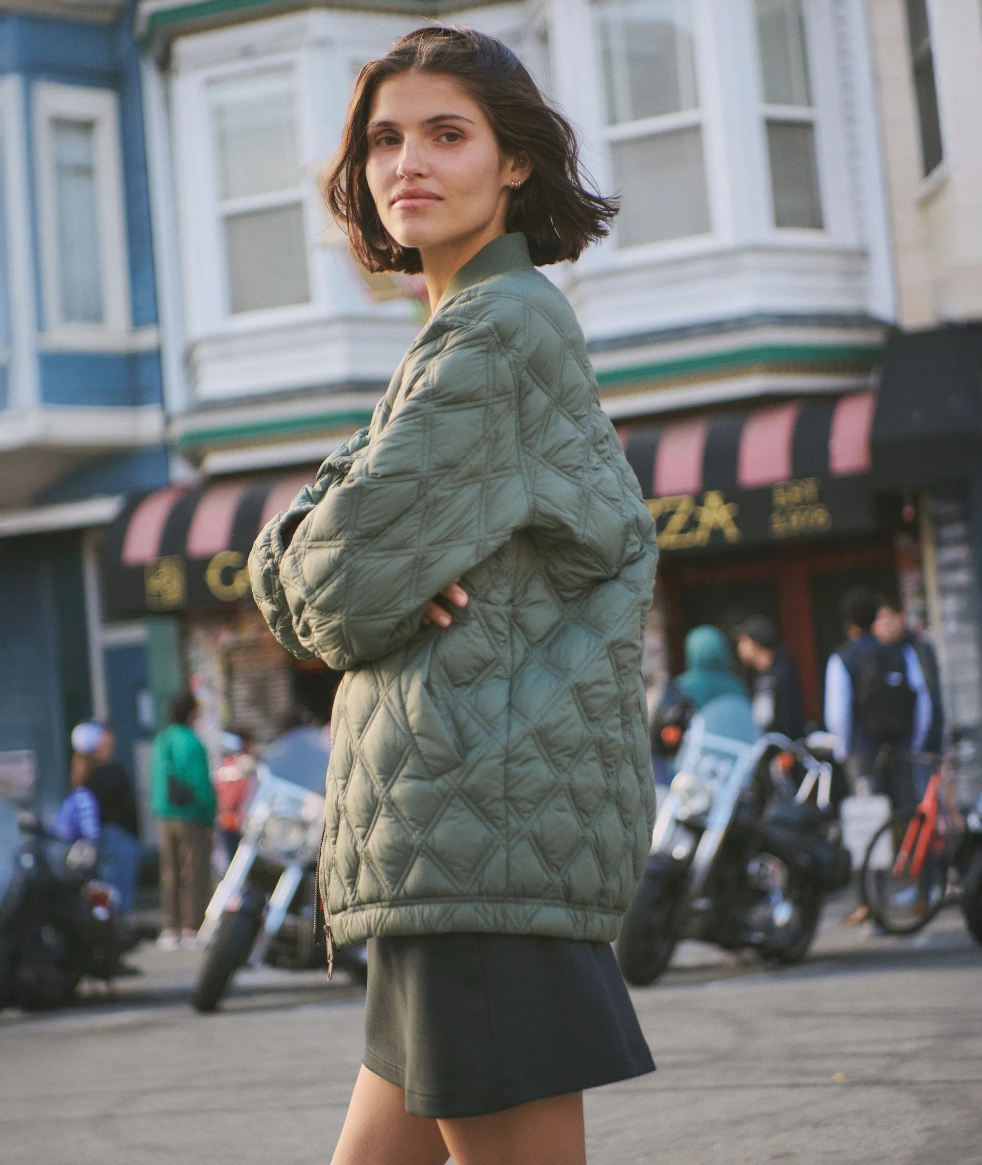 Marina Quilted Oversized Bomber sold by Marine Layer product image thumbnail 2