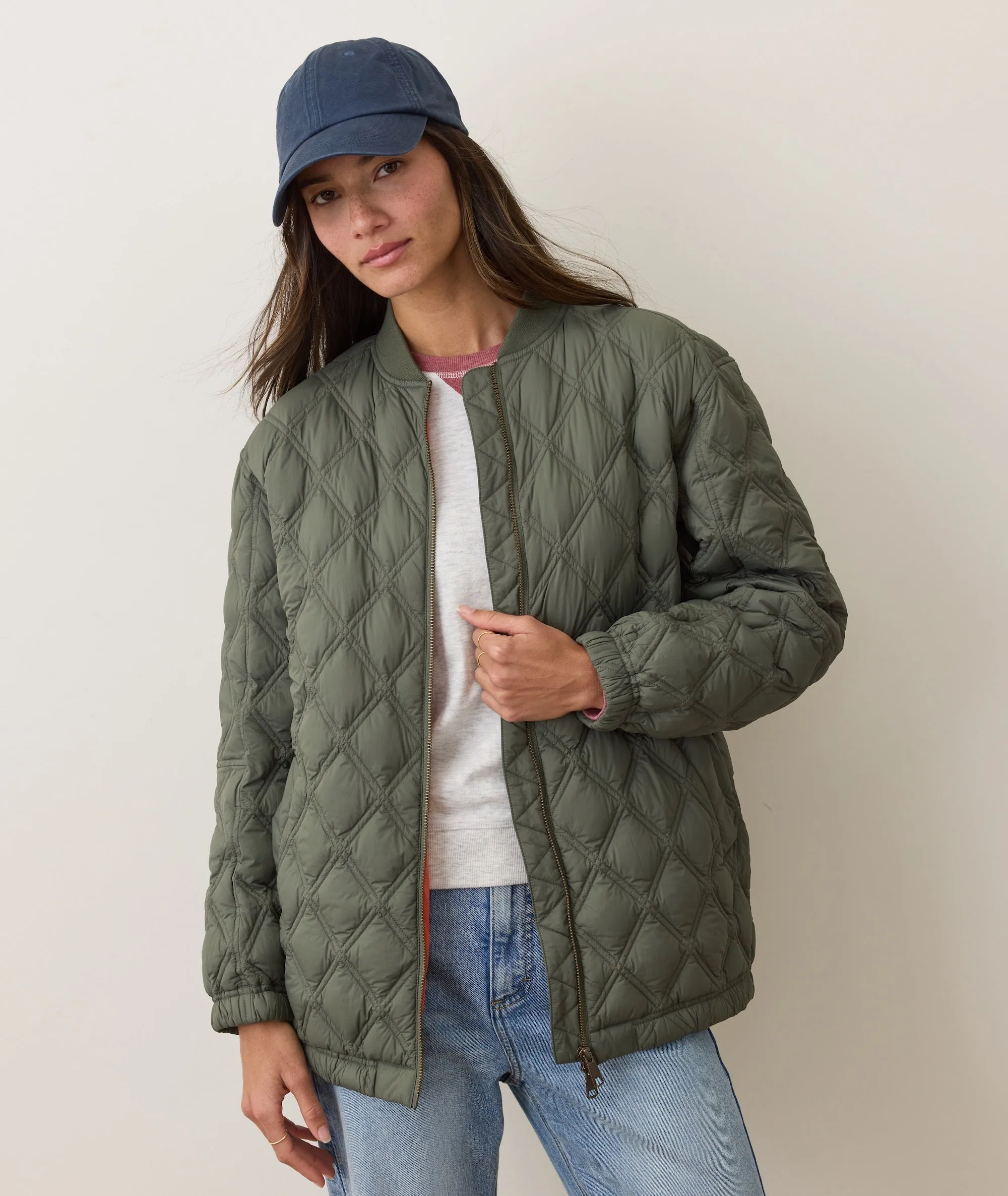 Marina Quilted Oversized Bomber sold by Marine Layer product image thumbnail 5