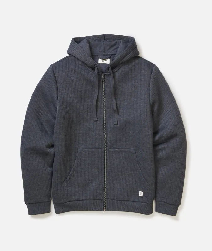 Corbet Quilted Zip Hoodie made by Marine Layer