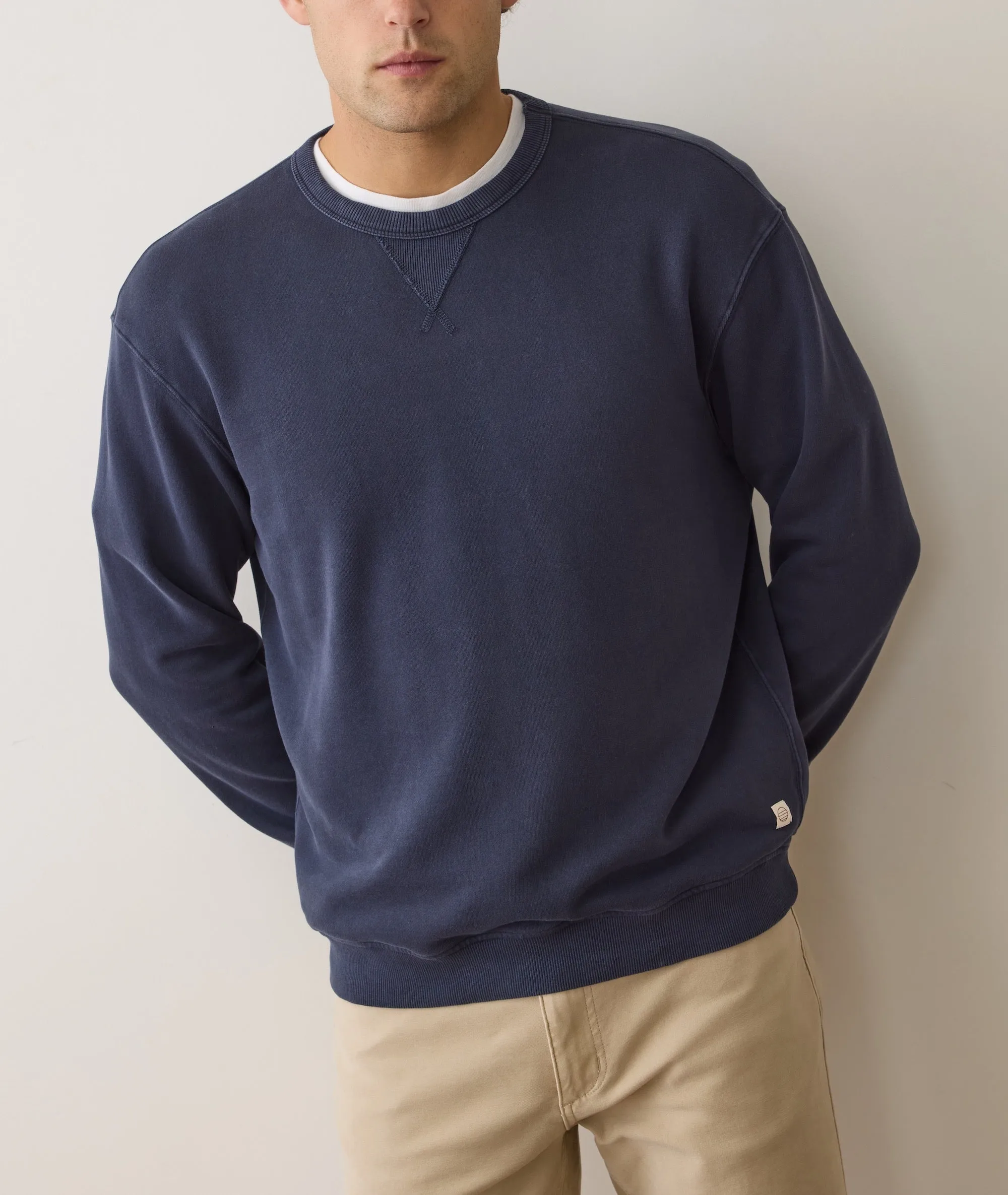 Men's Cloud 9 Fleece Relaxed Crewneck sold by Marine Layer product image thumbnail 3