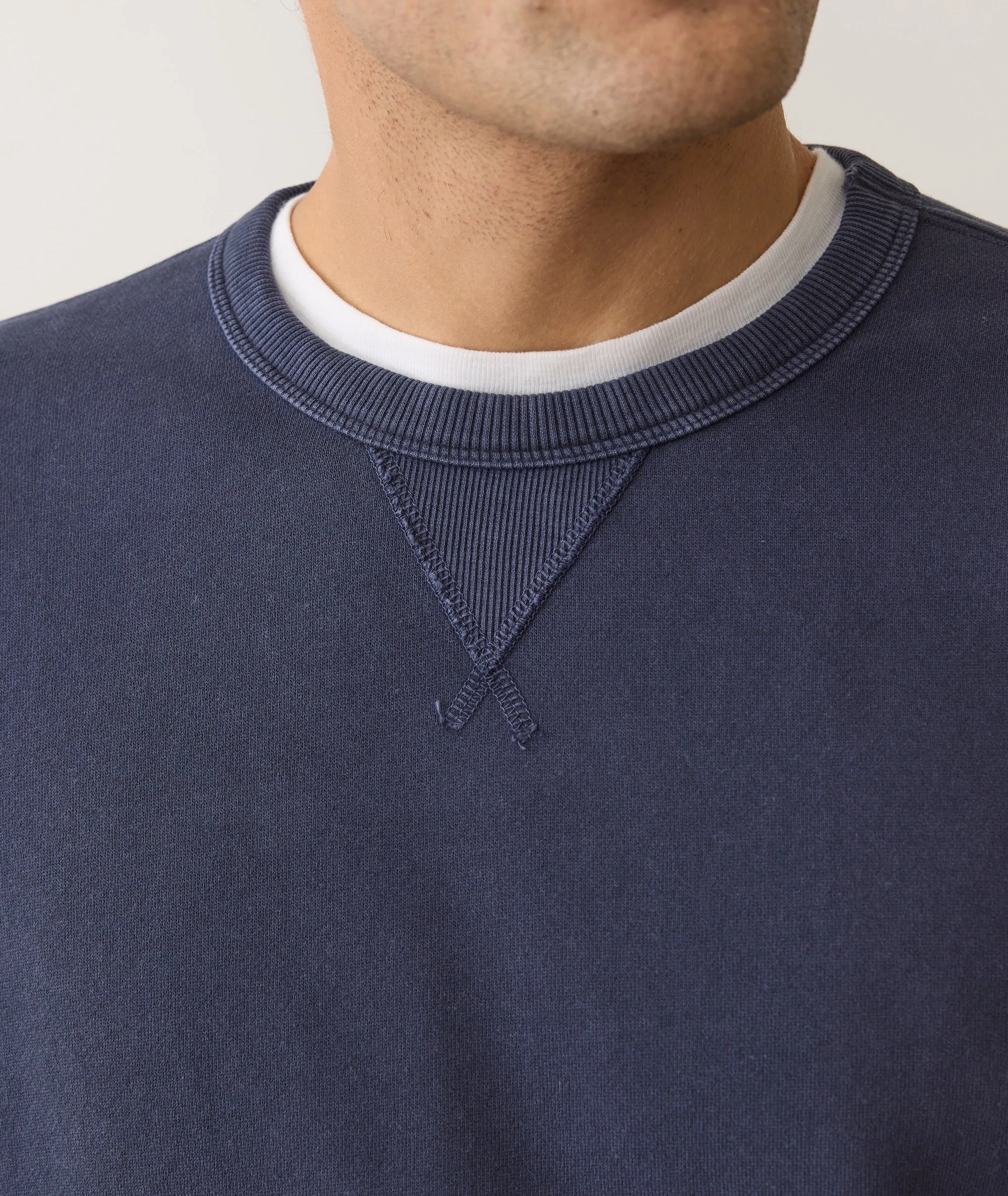 Men's Cloud 9 Fleece Relaxed Crewneck sold by Marine Layer product image thumbnail 4