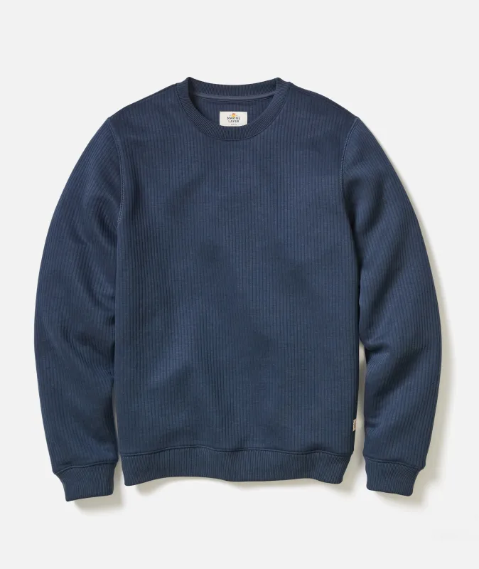 Corbet Quilted Crewneck made by Marine Layer