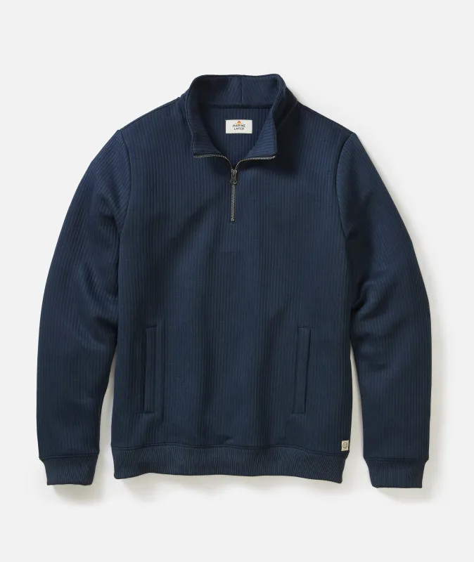 Corbet Quilted Quarter Zip sold by Marine Layer