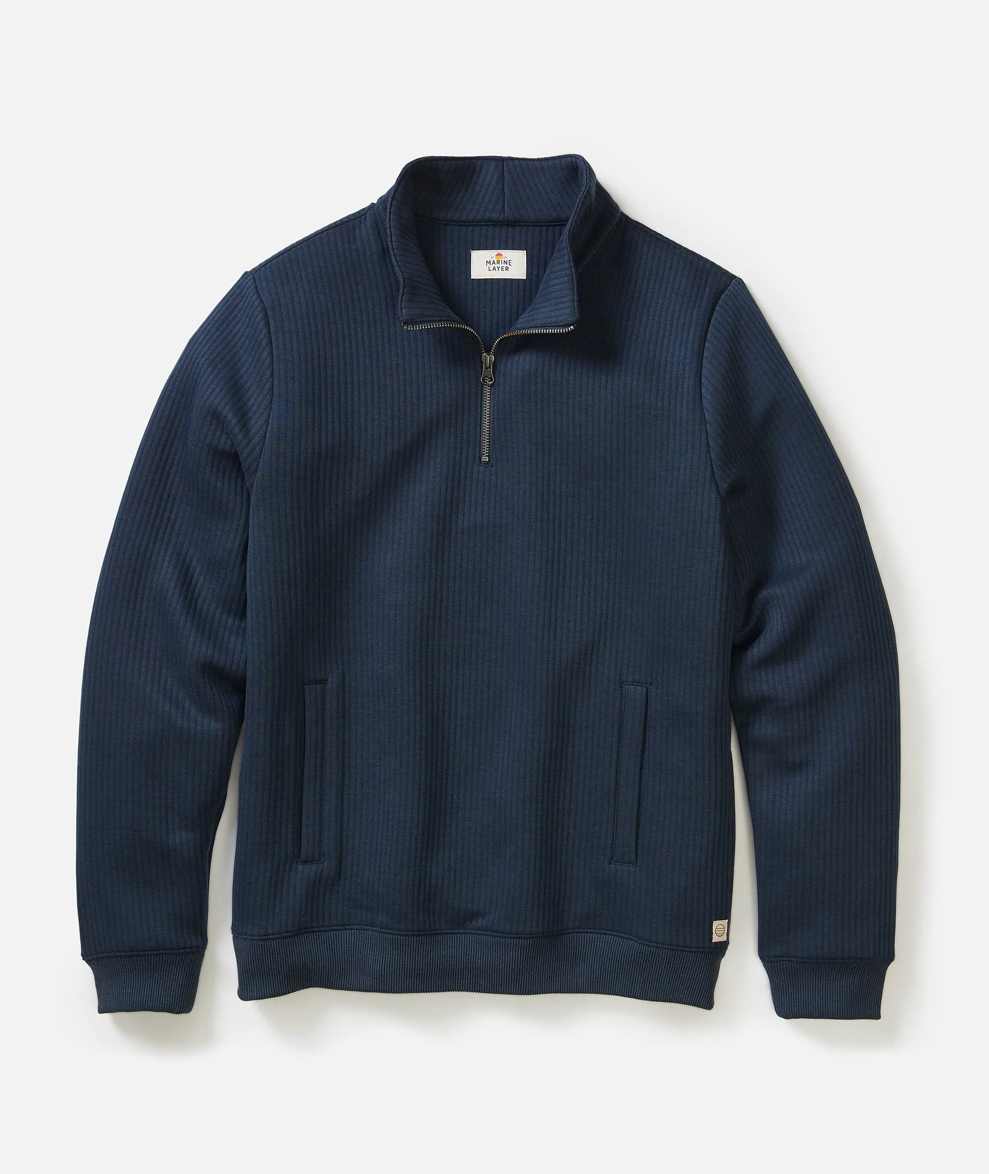 Corbet Quilted Quarter Zip sold by Marine Layer