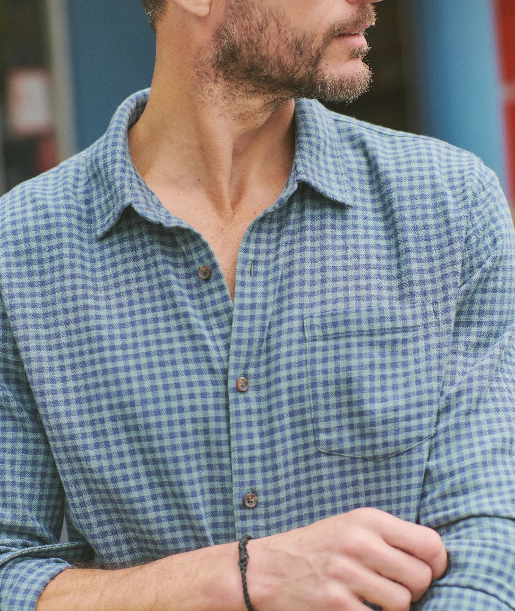 Stretch Selvage Long Sleeve Shirt sold by Marine Layer product image thumbnail 4