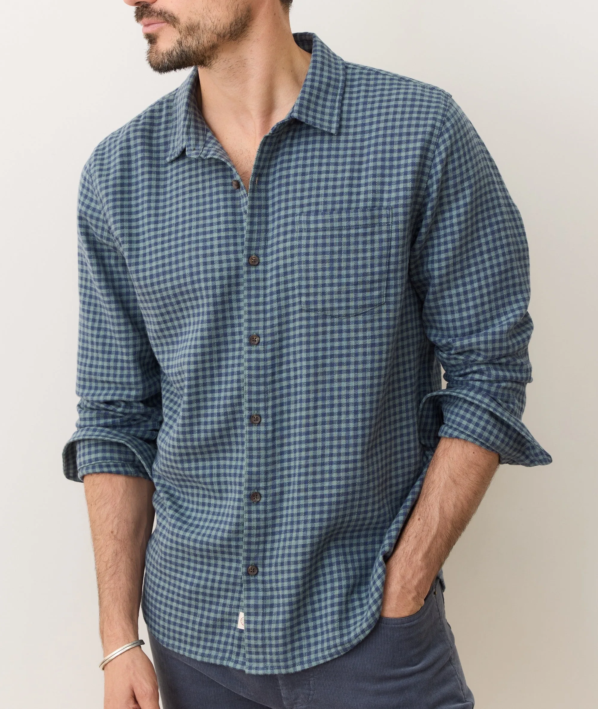 Stretch Selvage Long Sleeve Shirt sold by Marine Layer product image thumbnail 5