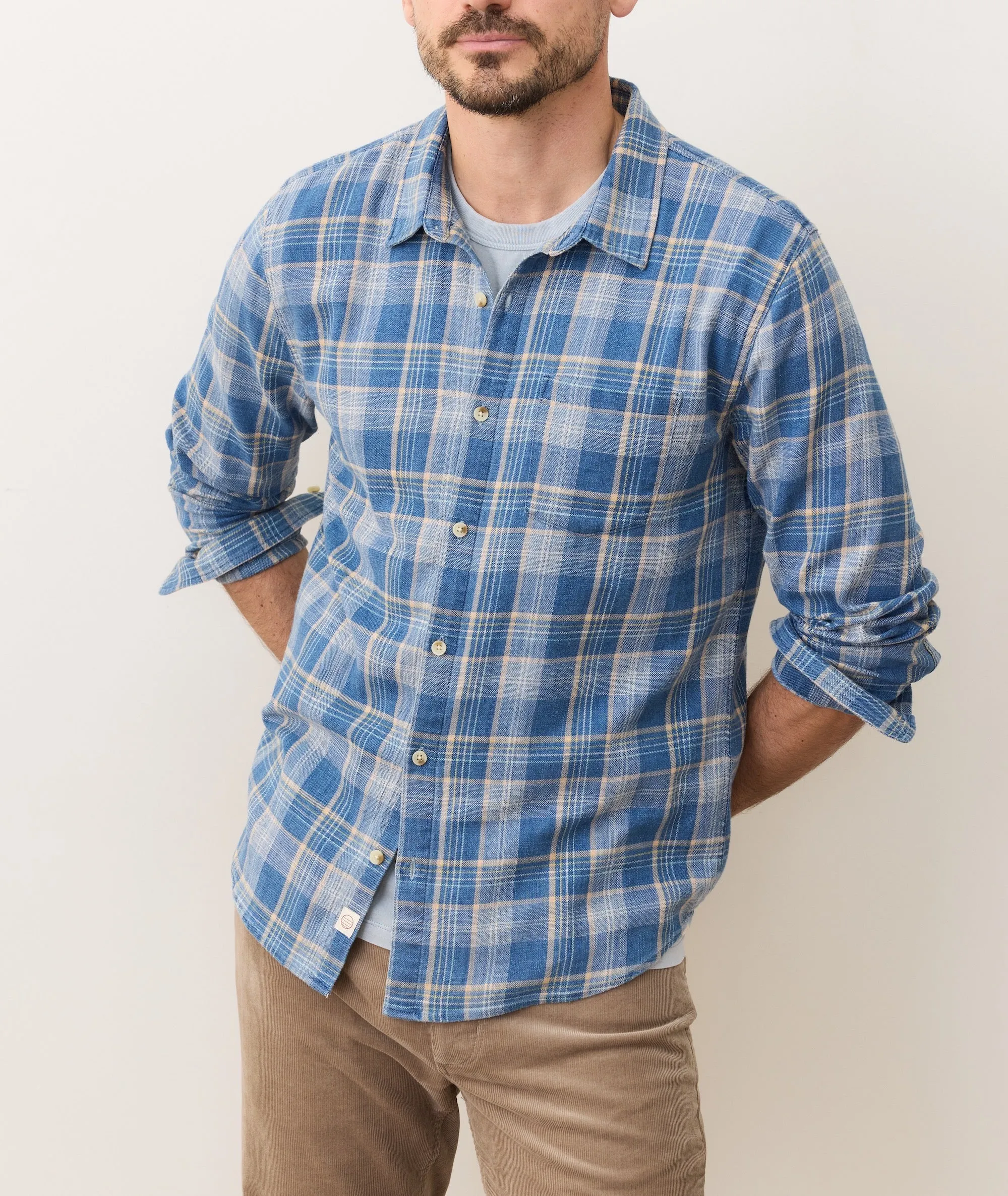 Stretch Selvage Long Sleeve Shirt sold by Marine Layer product image thumbnail 3