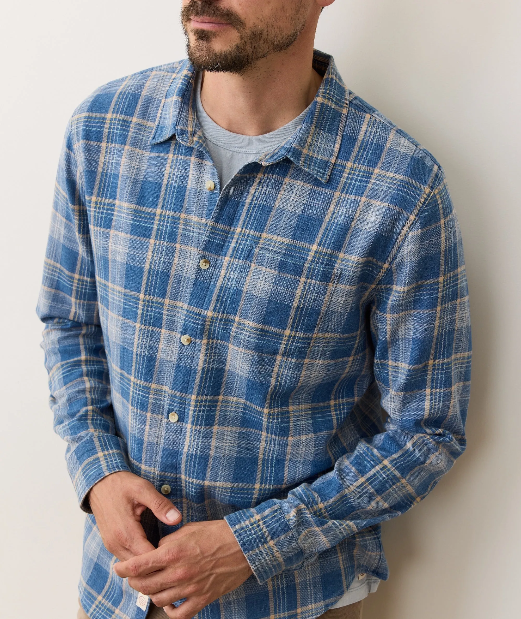 Stretch Selvage Long Sleeve Shirt sold by Marine Layer product image thumbnail 5