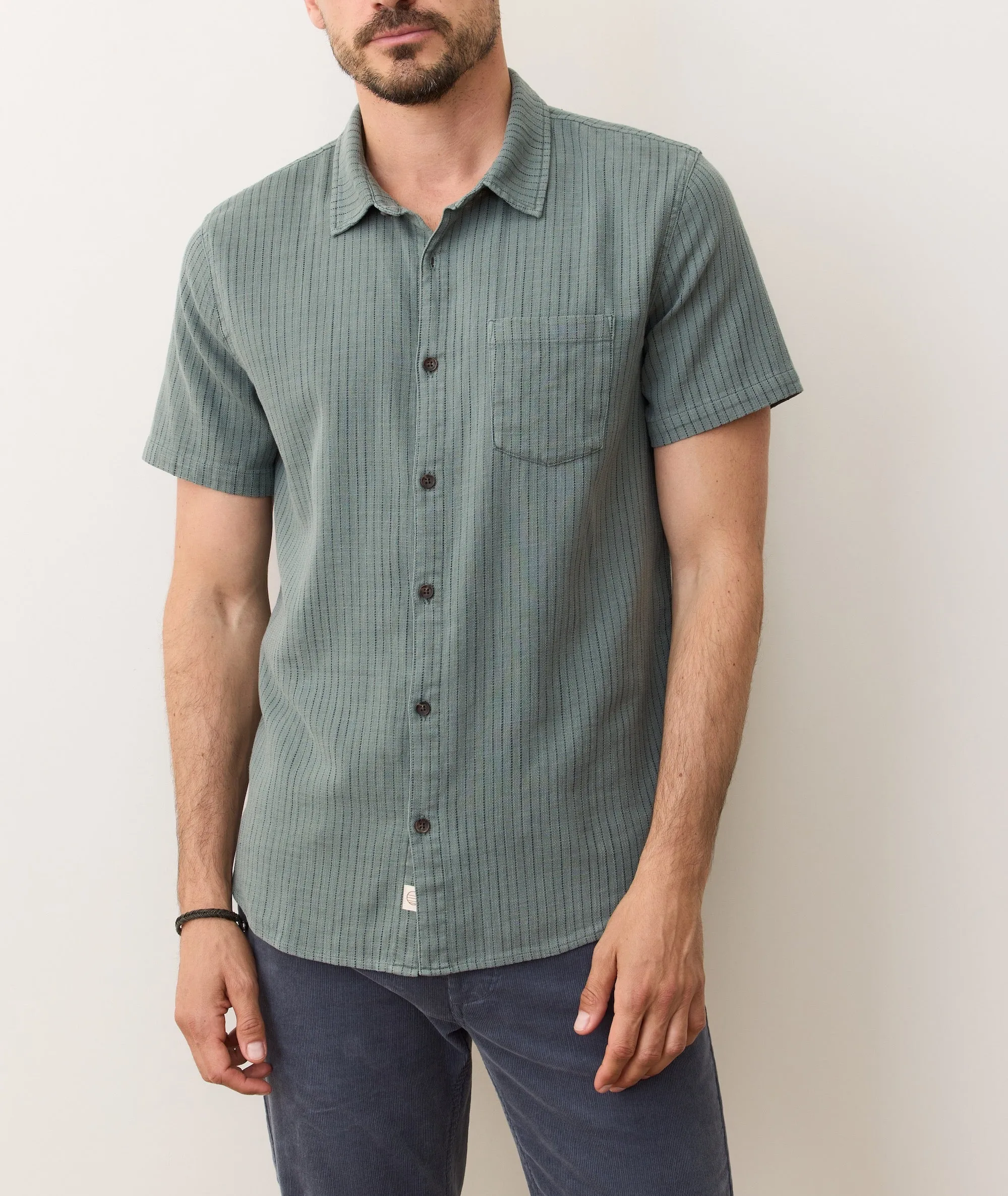 Stretch Selvage Short Sleeve Shirt sold by Marine Layer product image thumbnail 5