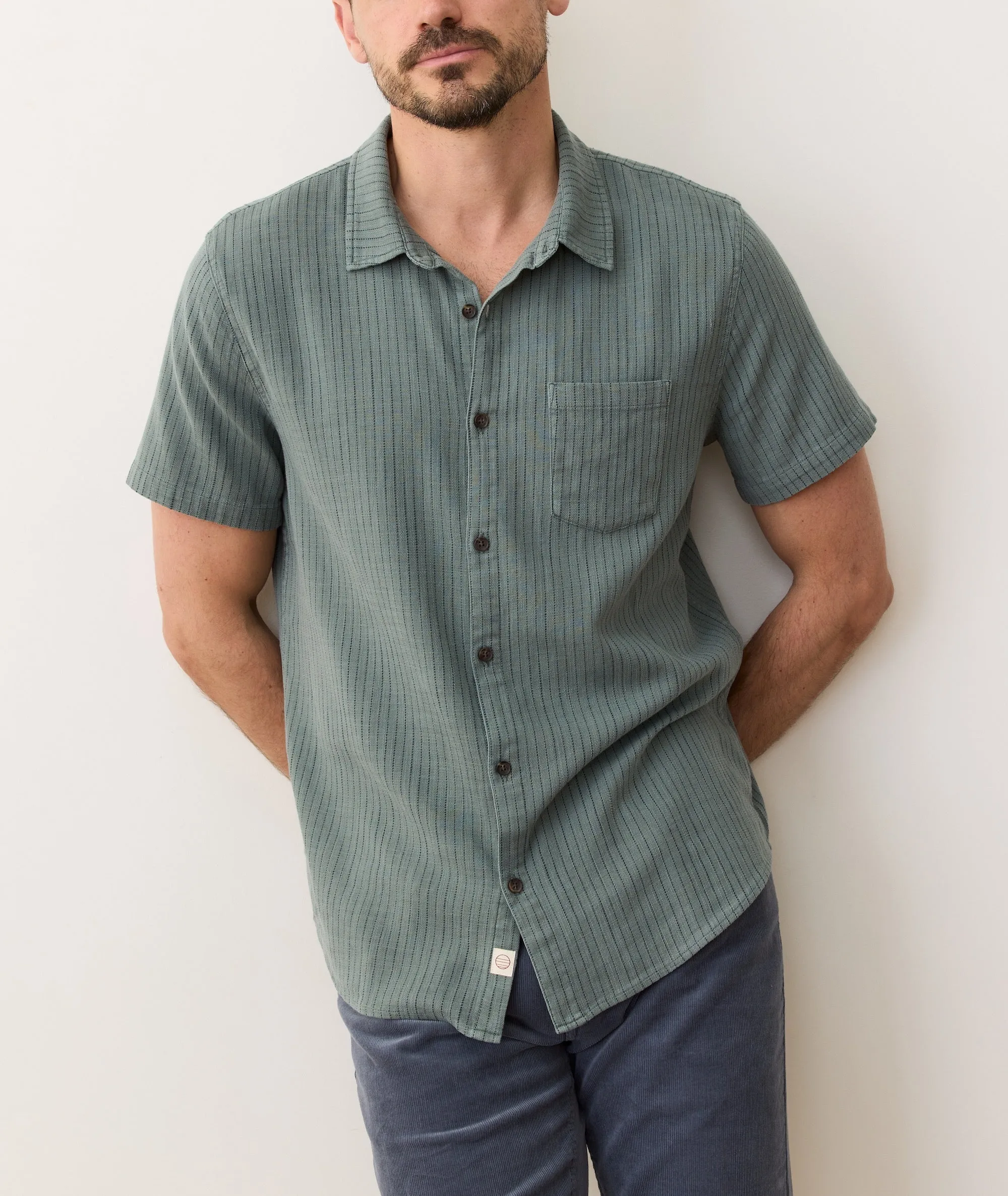 Stretch Selvage Short Sleeve Shirt sold by Marine Layer product image thumbnail 3