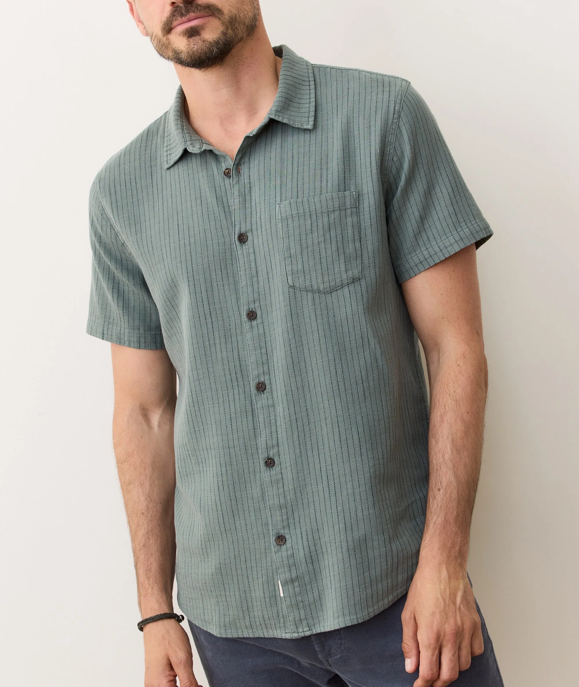 Stretch Selvage Short Sleeve Shirt sold by Marine Layer product image thumbnail 2