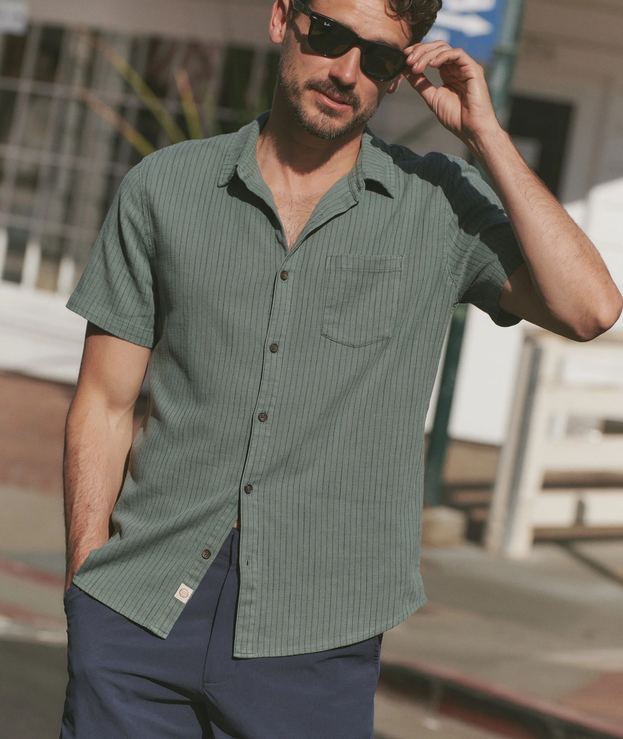 Stretch Selvage Short Sleeve Shirt sold by Marine Layer product image thumbnail 4