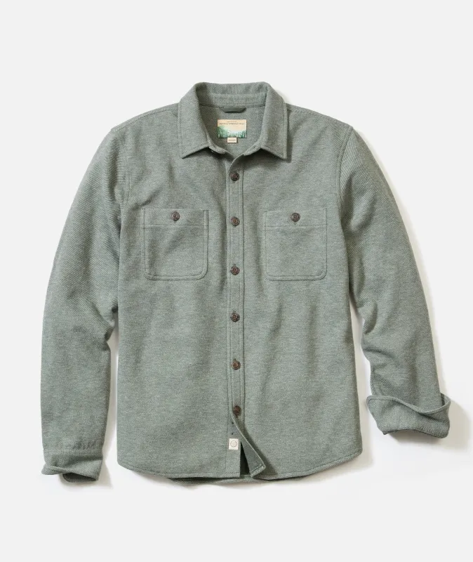 Pacifica Stretch Twill Overshirt made by Marine Layer