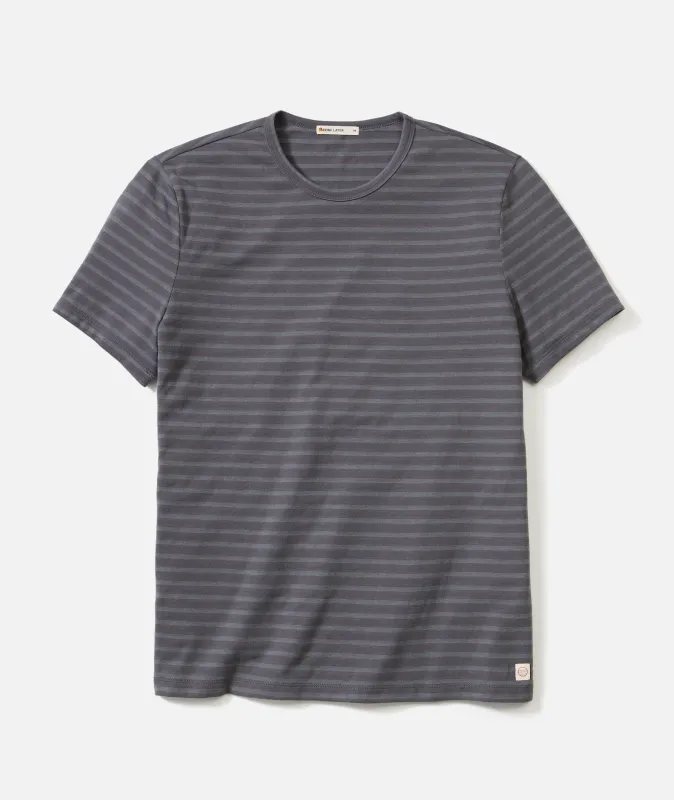 Signature Jacquard Crew Tee sold by Marine Layer
